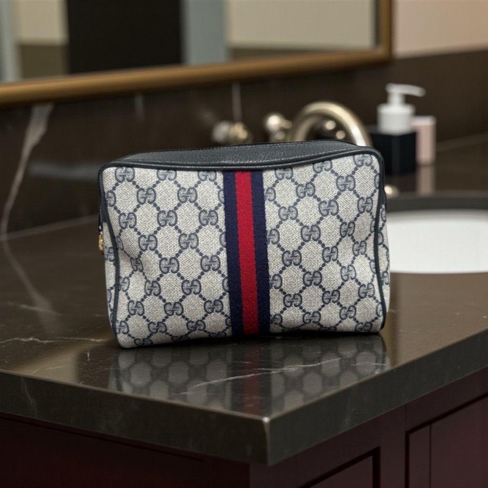 Gucci Bags Sherry Line Clutch/ Makeup Bag